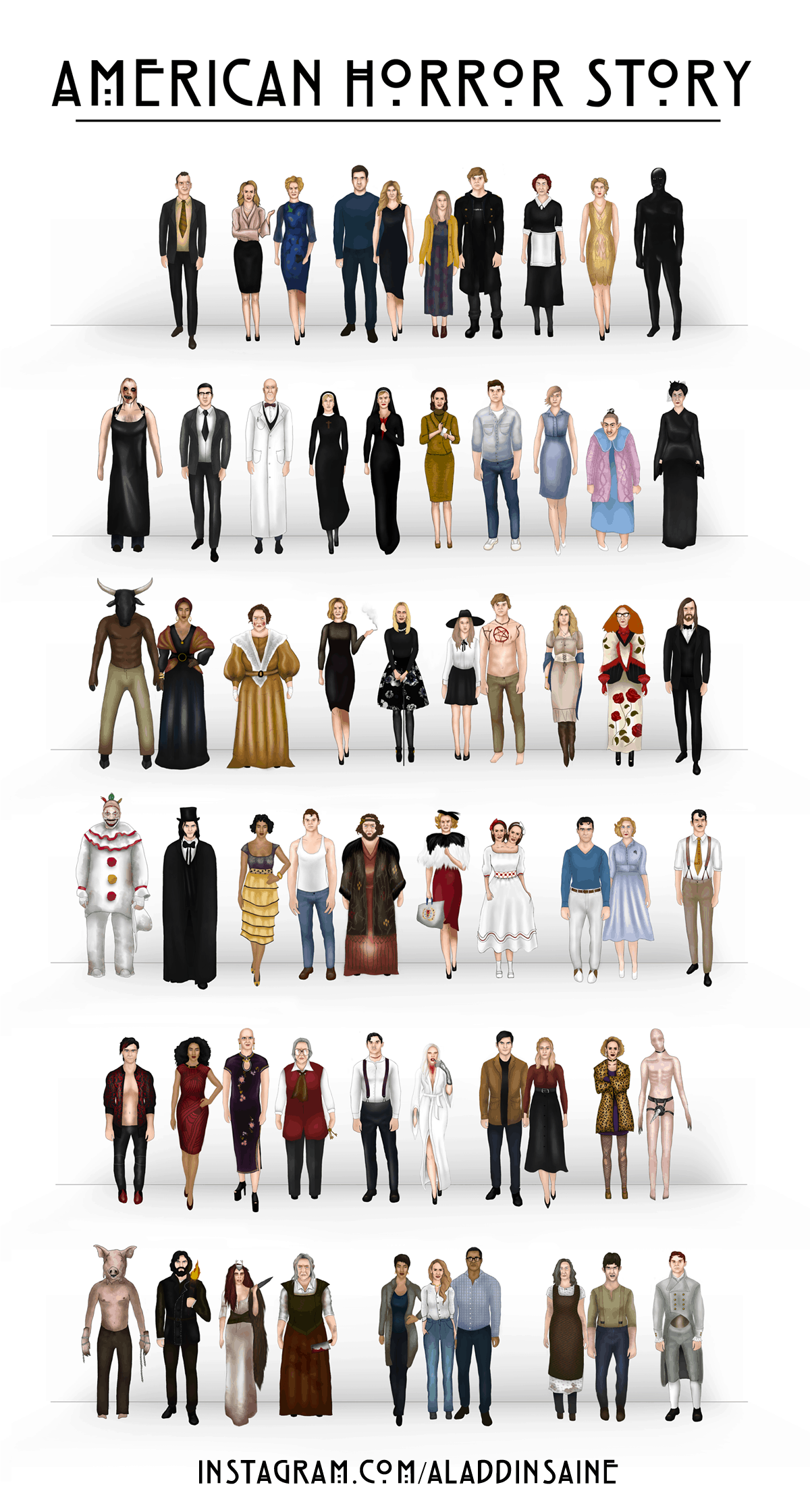 Every Important American Horror Story Character in One Giant Poster