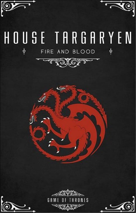 The Full Game of Thrones Family Crest Line-Up