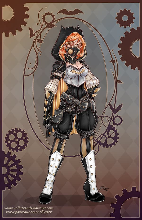 Awesome Steampunk DC Superheroine Designs By NoFlutter