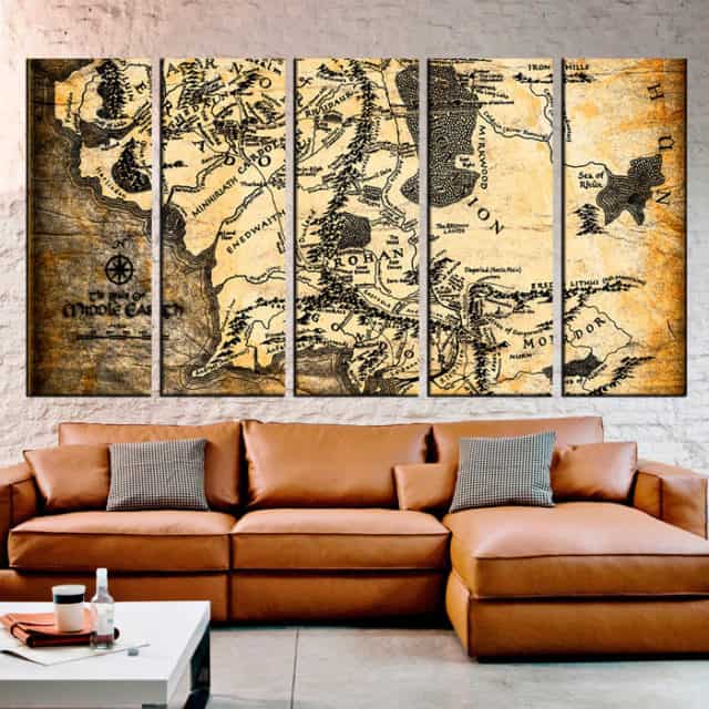 Lord Of The Rings Maps Canvas Wall Art Is What Every Living Room Needs - Canvas Wall Art Maps Lord Of The Rings Maps Canvas Wall Art Is What Every Living Room Needs - Canvas Wall Art Maps