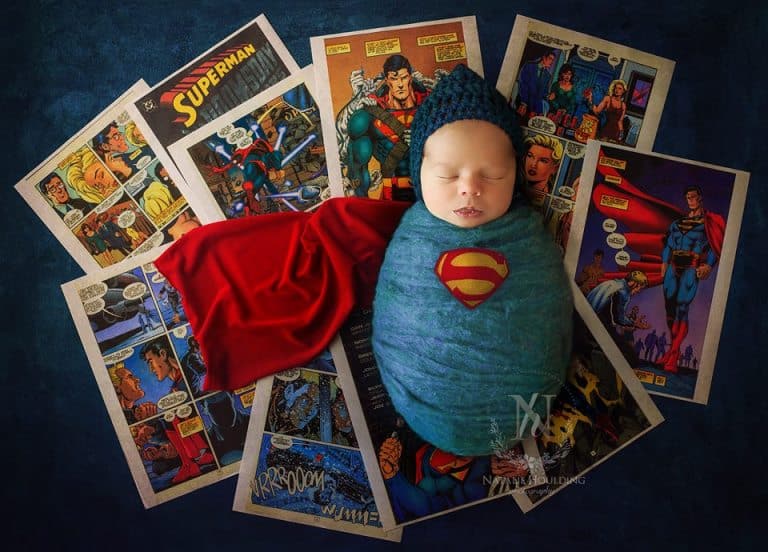 baby superhero photoshoot